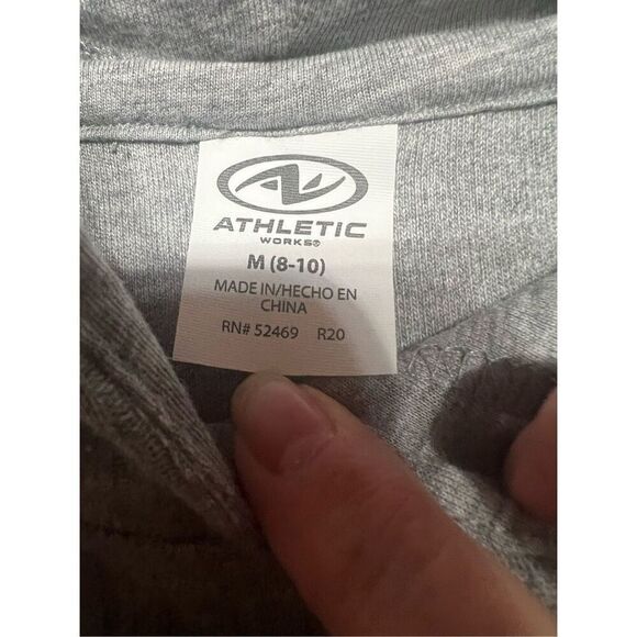 Athletic Works Gray Ribbed Hoodie Sz M 8-10 NWT - Picture 3 of 8